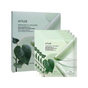 ANUA HEARTLEAF 70+ HYALURON SOOTHING COLLAGEN MASK PACK DE 4