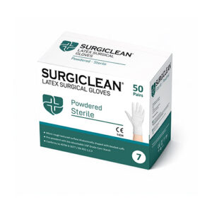 Surgiclean- Gants latex poudrés stériles - T7